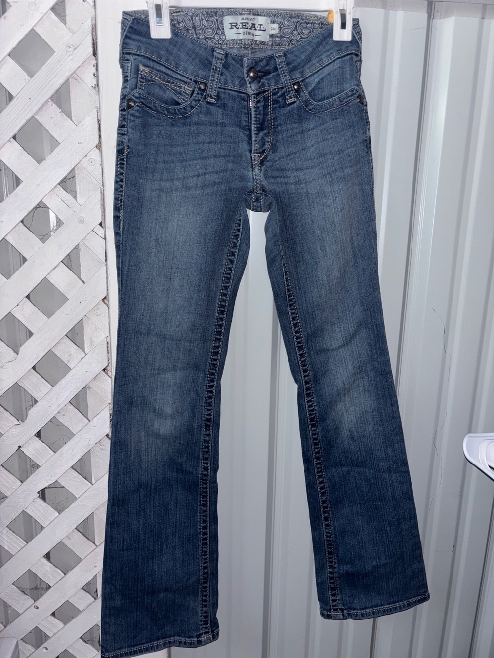 Ariat Real denim Signature Medium Wash Flared Jeans in Blue